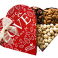 Anna And Sarah Premium Mixed Nuts Medium Size Heart Shaped Gift Basket Oregon Hazelnut-Almond-California Pistachios-Roasted Maca