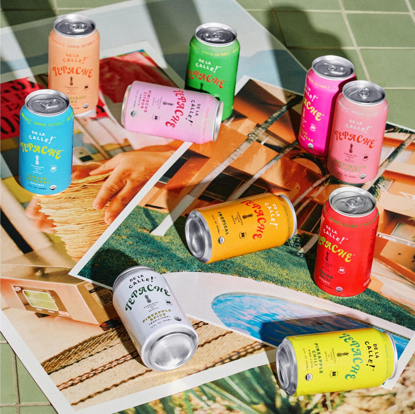 De La Calle Tepache Mixta Variety Pack - Craft Fermented Pineapple Soda - 12 Fl Oz (Pack of 12) - Organic, Low Sugar, Non-GMO