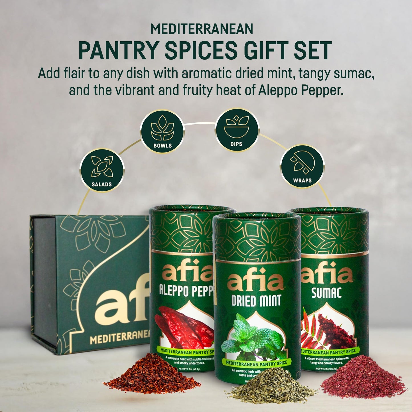 Afia - Ground Sumac Spice | Sumac Powder Pantry Spice For Middle Eastern Dishes, Meals And Cuisine | Premium Middle Eastern Spic