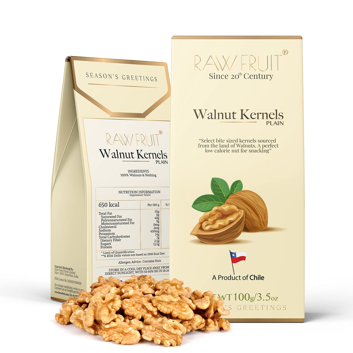 Hyperfoods Chile Walnut Value Pack 100 Grams Dry Fruit Combo Pack Dry Fruit Gift Pack Premium Imported Walnut Dry Fruits And Nut