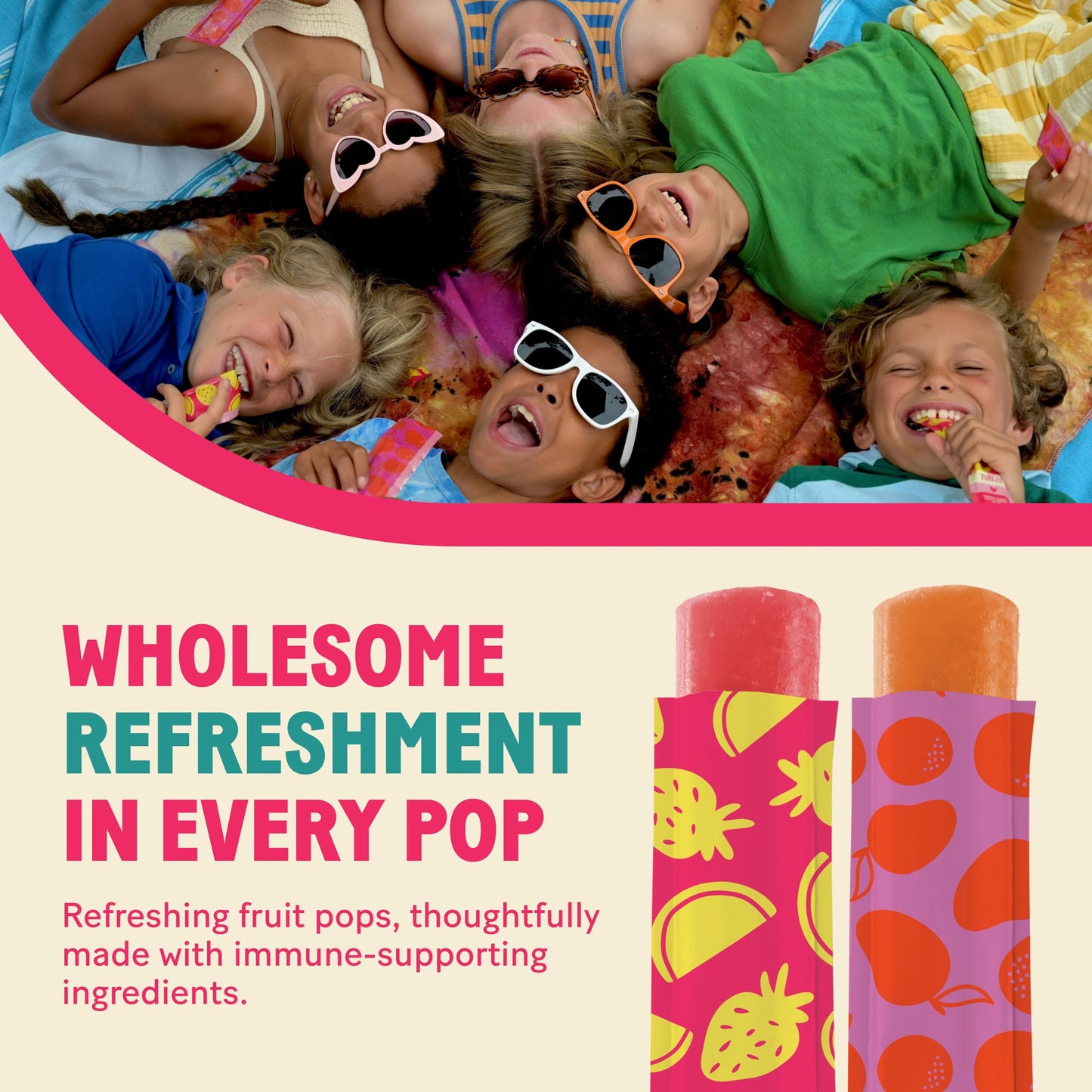 ZuBeZu Organic Immunity Ice Pops - Natural Support for Childrens Immune System with Elderberry, Vitamin C & D, and Zinc - No Add