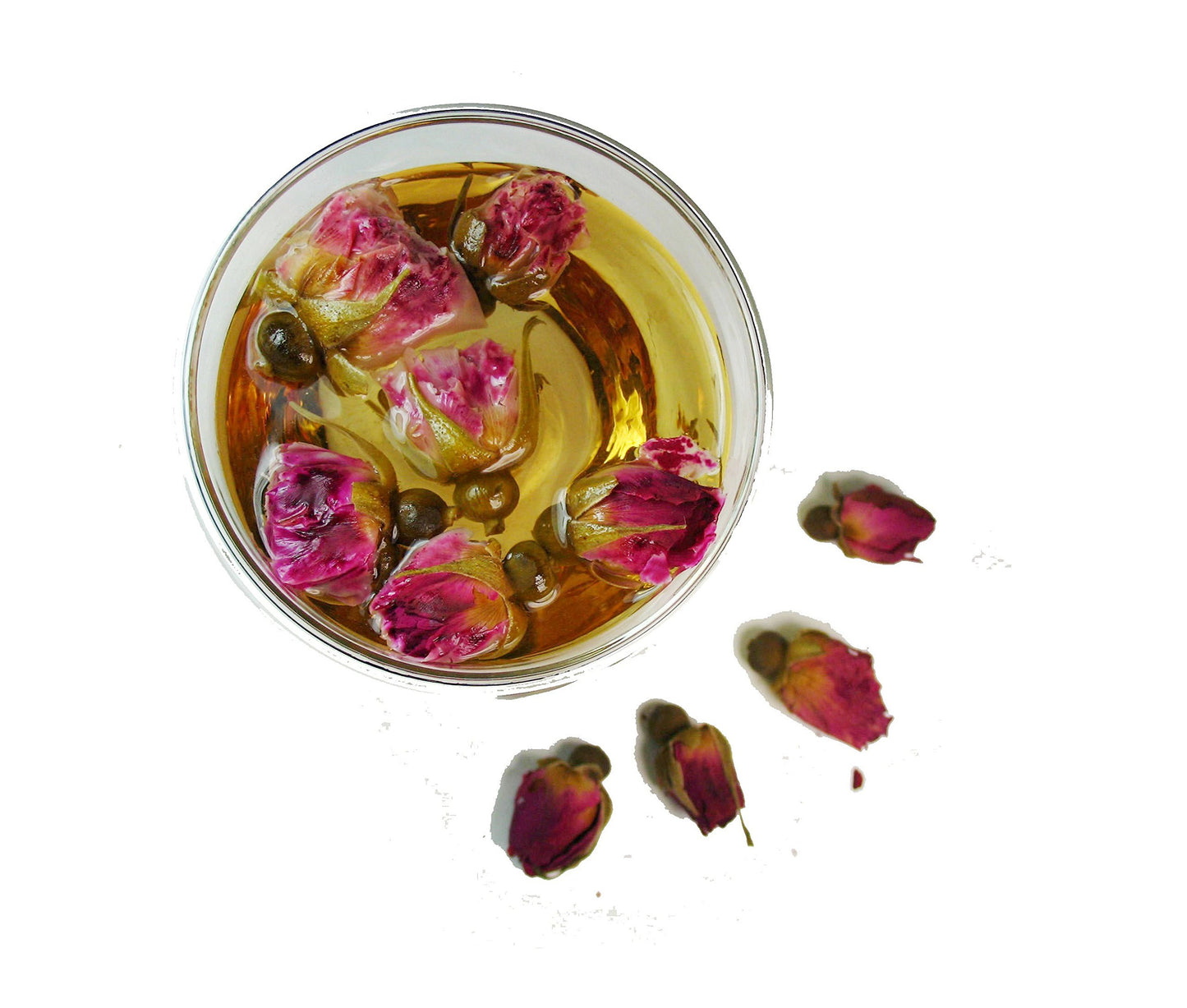 Greenhilltea Premium Dried Rose Buds Herbal Tea, Fragrant and Natural, 3 Ounce (Pack of 1)