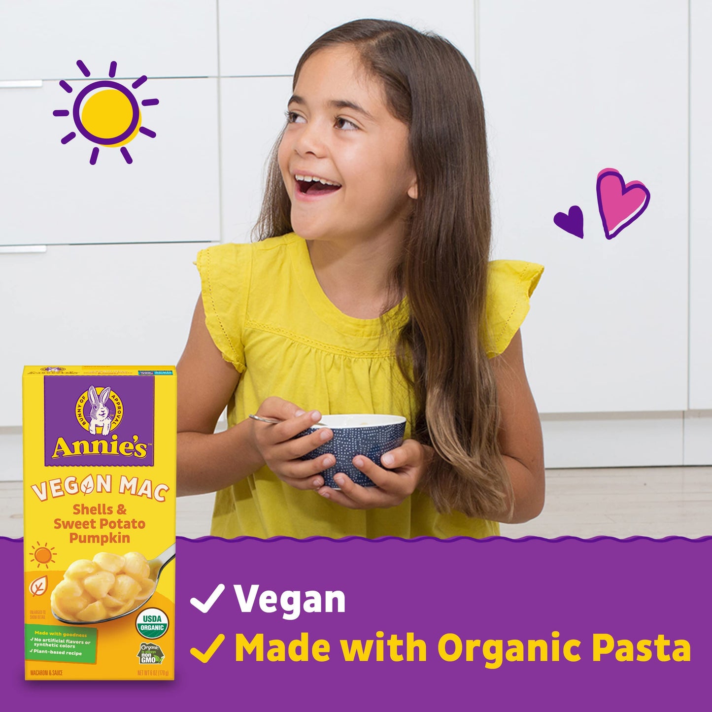 Annie s Organic Vegan Mac, Shells and Sweet Potato Pumpkin, 6 oz (Pack of 12)