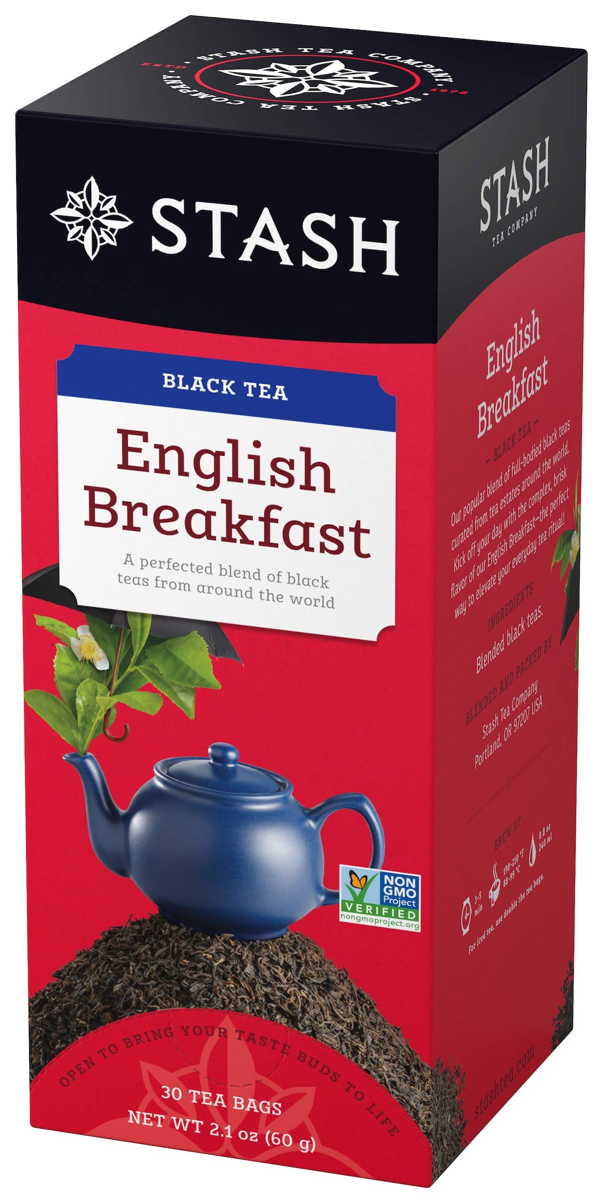 Stash English Breakfast Black Tea, 180 Tea Bags (6 Boxes of 30)