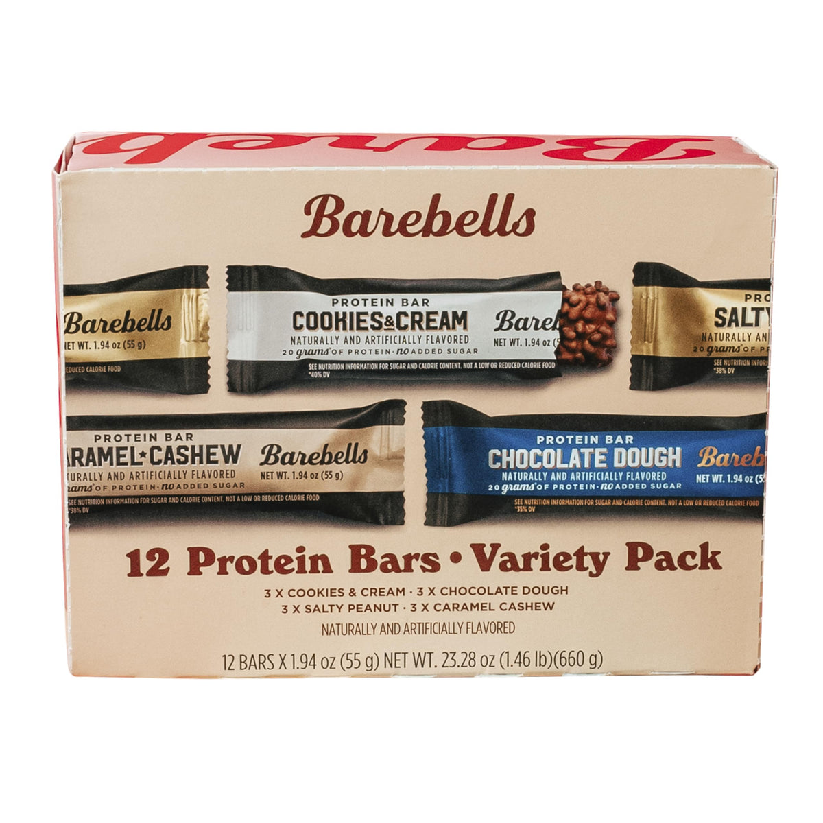 Barebells Protein Bars Variety Pack - 12 Count, 1.9Oz Bars - Protein Snacks With 20G Of High Protein - Chocolate Protein Bar Wit
