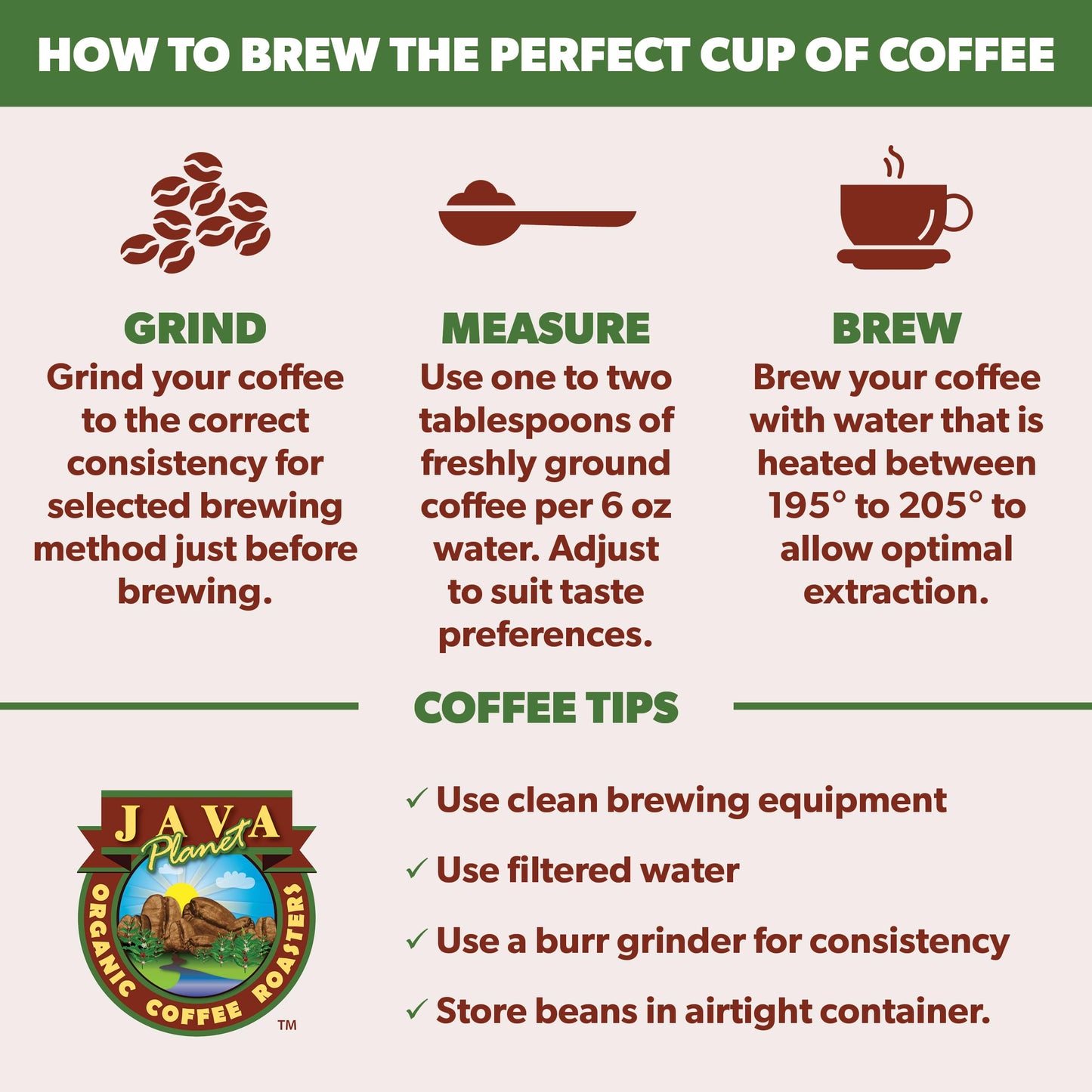 Java Planet Organic, Water Process Decaf Peru, Smooth Full Flavored Organic Coffee Beans, Low Acid, Whole Bean Coffee 1LB Bag
