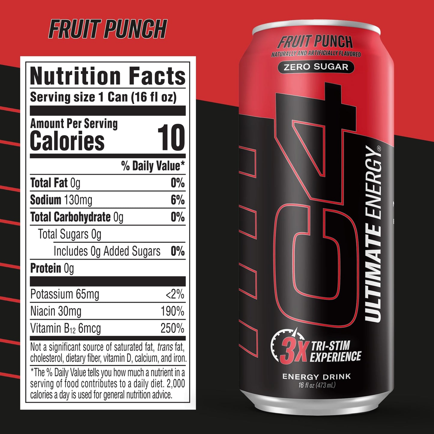 C4 Ultimate | Pre Workout Sugar Free Energy Drink Official Variety Pack | Tri-Stim Experience with 300mg Caffeine + TeaCrine + Dynamine | 16oz (Pack of 12)