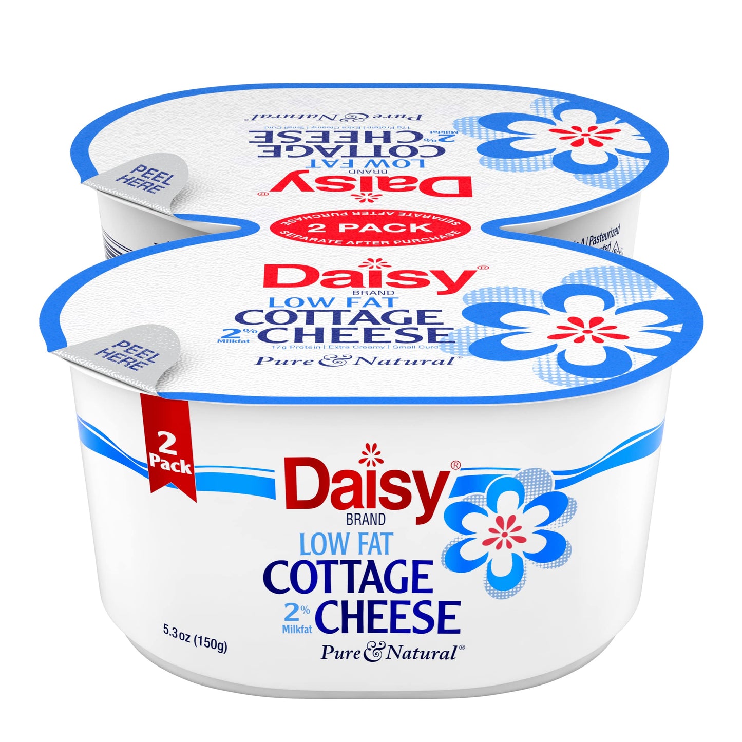 Daisy Brand Single Service Twin Pack 2% Cottage Cheese, 10.6 Oz (Pack Of 2)