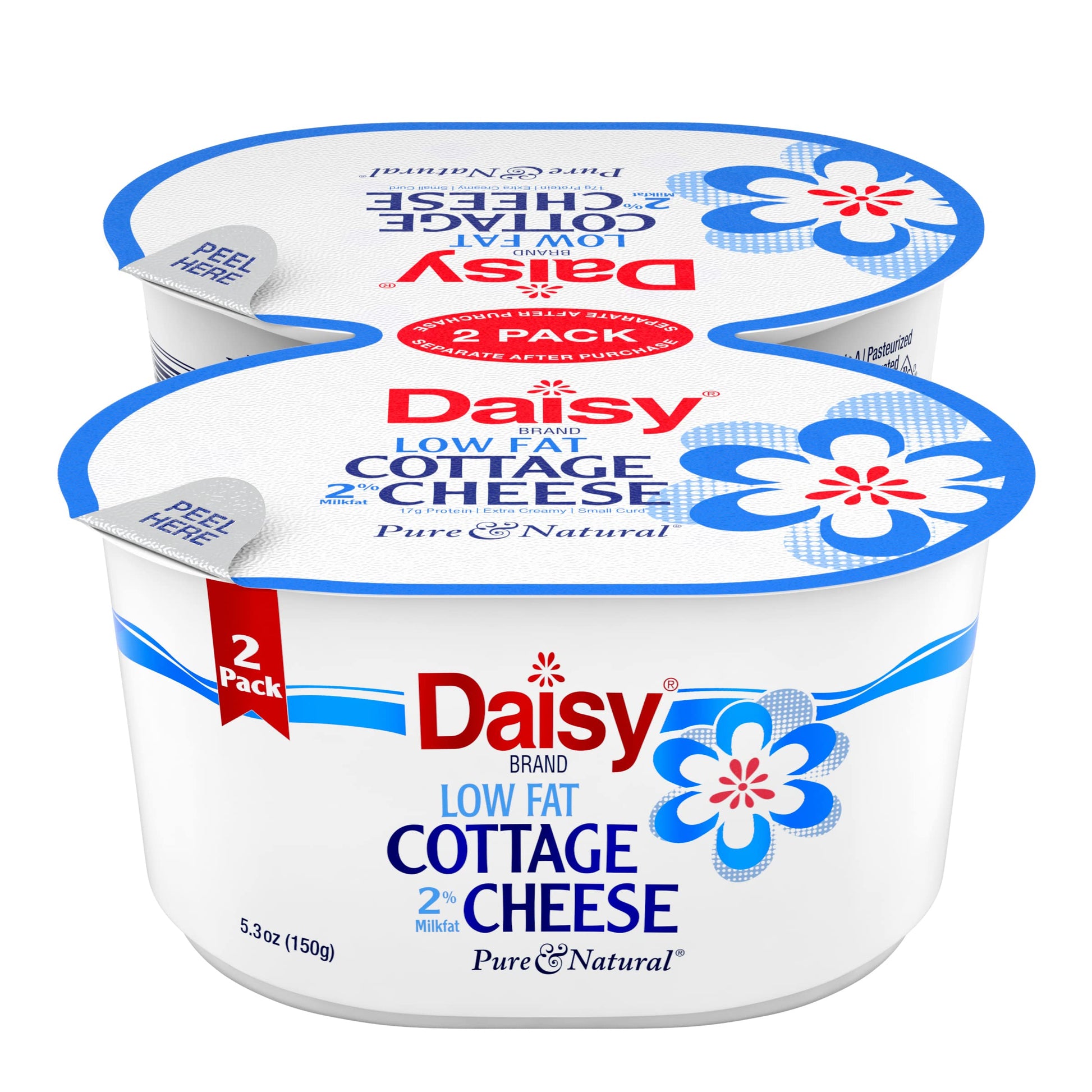 Daisy Brand Single Service Twin Pack 2% Cottage Cheese, 10.6 Oz (Pack Of 2)