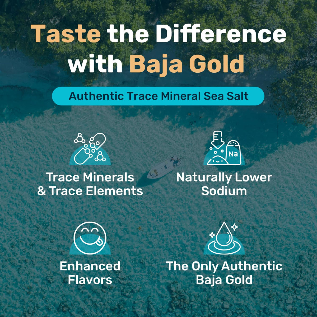 Baja Gold Mineral Sea Salt, Fine Grind, 1 Lb. Bag