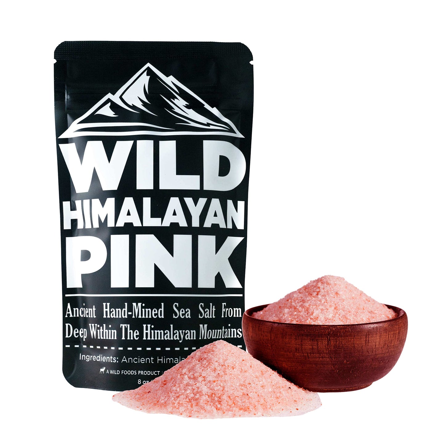 Wild Foods Organic Pink Himalayan Salt  Fine Ground For Table And Cooking  8 Oz | 100% Real  Pure  Unrefined Pink Himalayan Sea Salt | 80+ Minerals And Electrolytes  Small Batch  Ethically Sourced