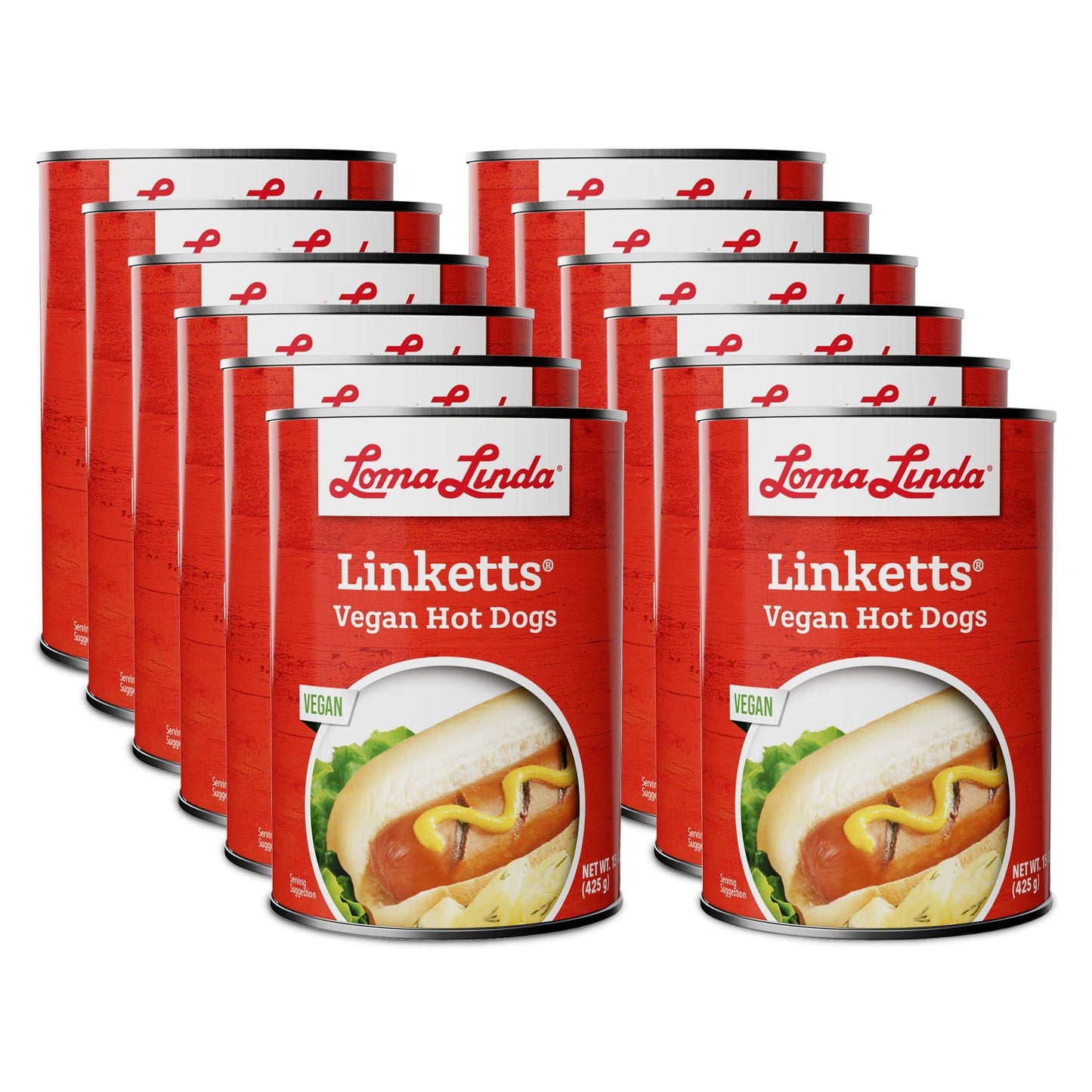 Vegan Plant-Based Hot Dogs - Loma Linda Linketts Meatless Sausages, High Protein Meat Alternative, Vegetarian & Non-GMO Frankfur