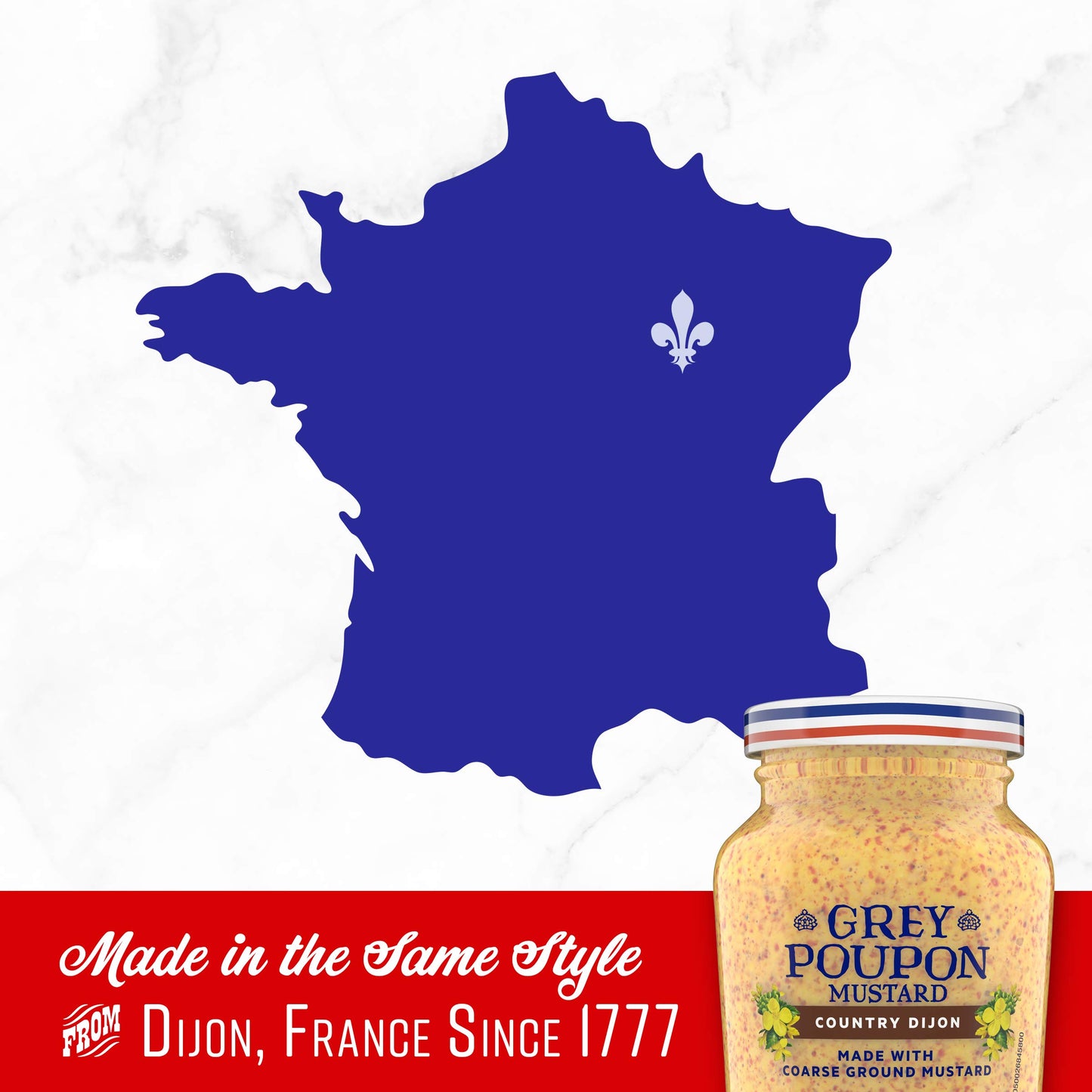 Grey Poupon Country Dijon Mustard, 8 oz Jar, Pack of 1