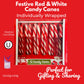 Holiday Candy Canes 4 Pack (48 Count) Traditional Red & White, for Festive Family Enjoyment - Kosher Bulk Treats Individually Wr