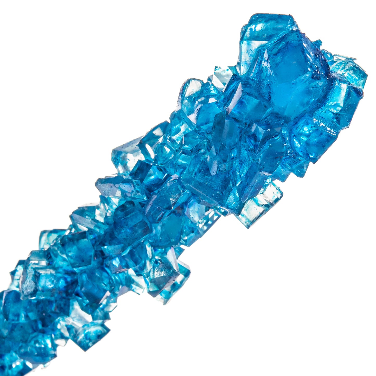 Blue Rock Candy Crystal Sticks - Blue Raspberry Flavored - 12 Indiv. Wrapped
