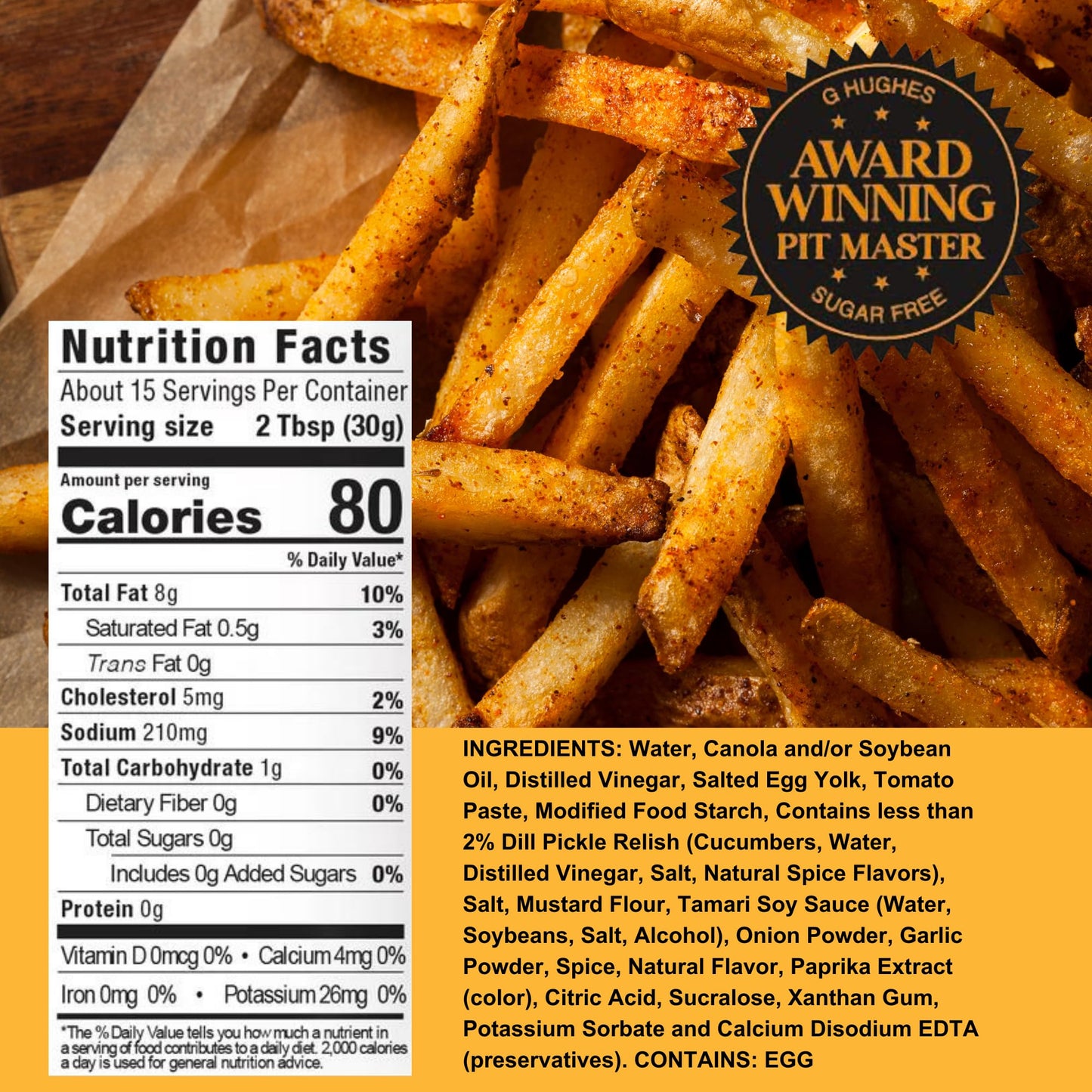 G Hughes Sugar Free, Fancy Fry Special Sauce - Sugar Free Burger Sauce, Fry Sauce For French Fries, Gluten Free Secret Sauce, Di