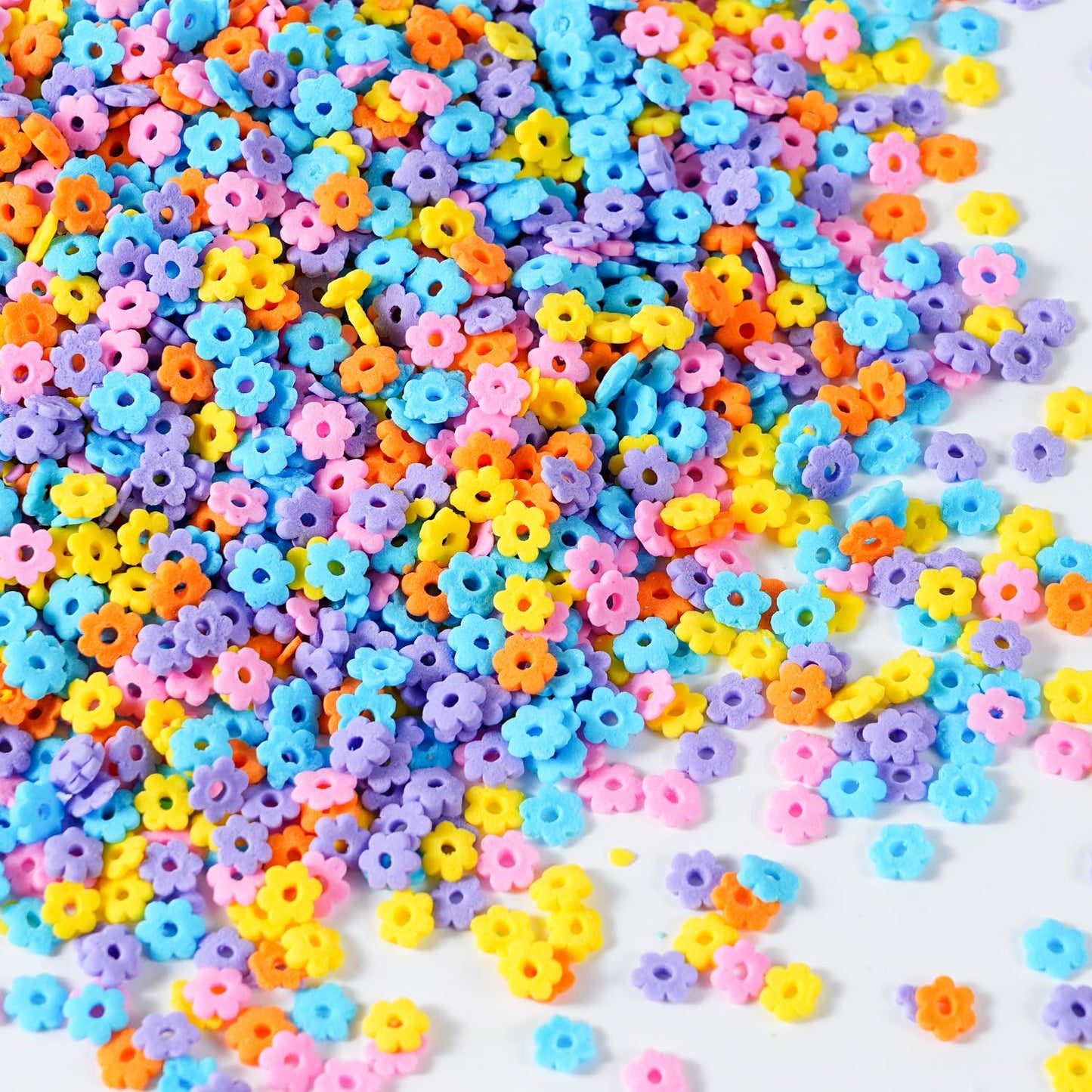 Edible Flowers Sprinkles for Cake Decorating 7 oz Rainbow Flower Blossoms Confetti Pastel Daisy Sugar Sprinkles for Baking Cupca