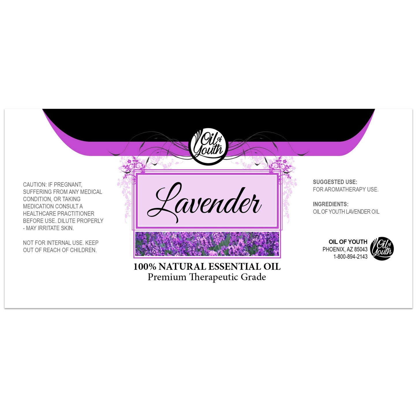 Oil of Youth Lavender Essential Oil - 16 Fl Oz - Pure Aromatherapy Oil for Relaxation and Stress Relief