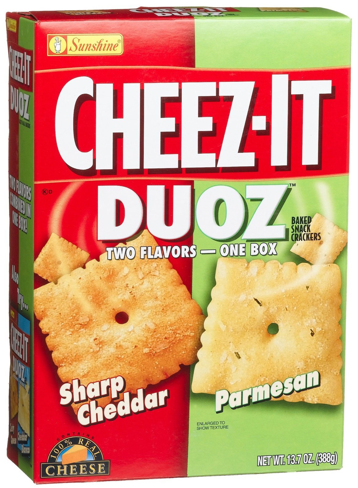Cheez-It Duoz Baked Snack Crackers, Sharp Cheddar & Parmesan, 4.3oz, Model 2410044058