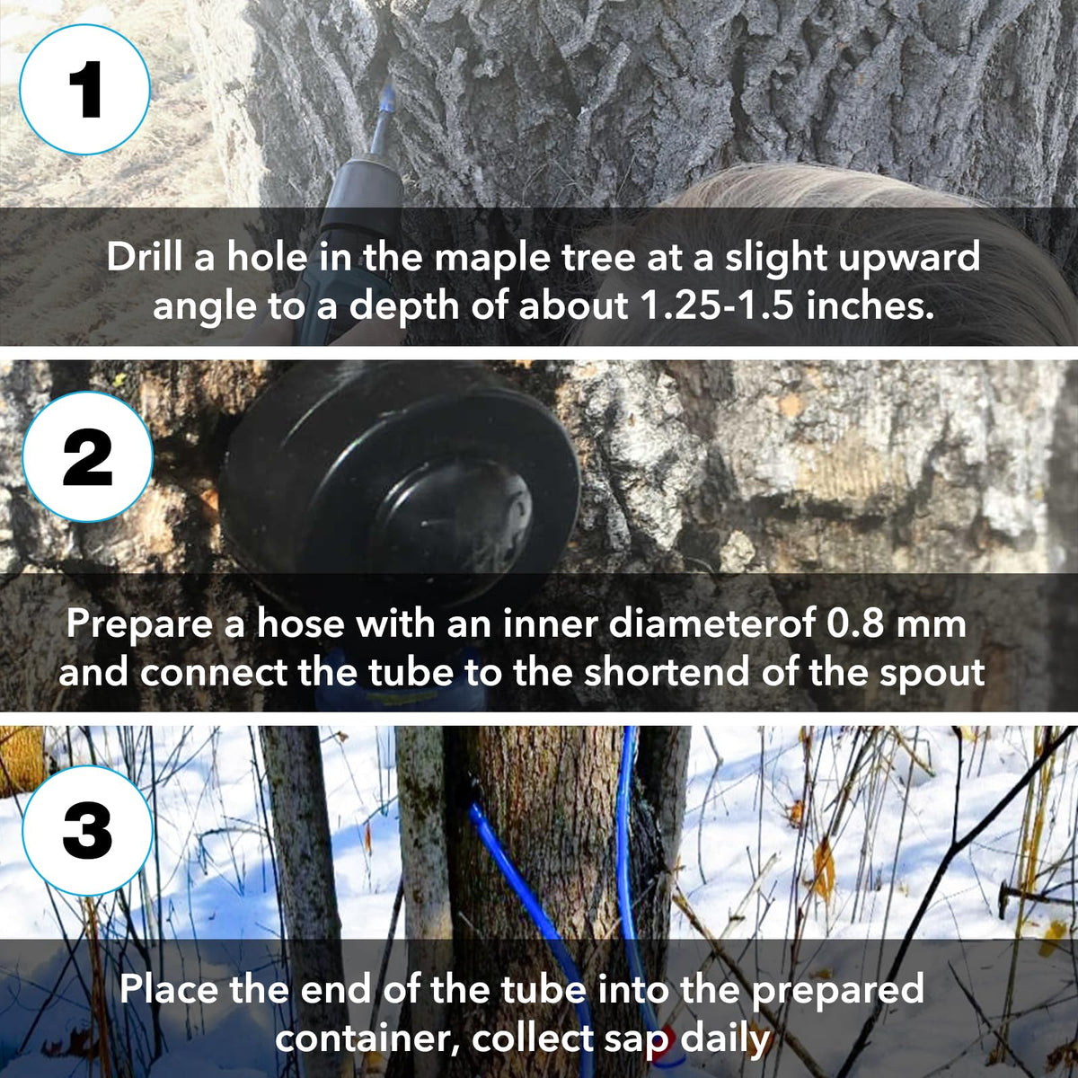 Upgrade 15 Pieces Black Maple Sap Spiles, 5/16 Tree Taps For Syrup, Maple Syrup Spile For Maple Birch Syrup Supplies, Maple Syrup Tapping Kit, Maple Tree Tapping Kit For Experts Or Beginners
