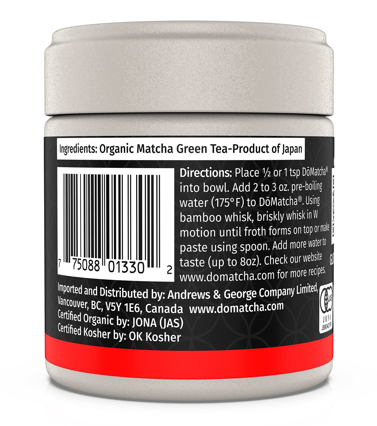 DoMatcha Organic Ceremonial Green Tea Matcha Powder, 1 oz, Green, 25 Servings, Antioxidants, Caffeine, L-Theanine