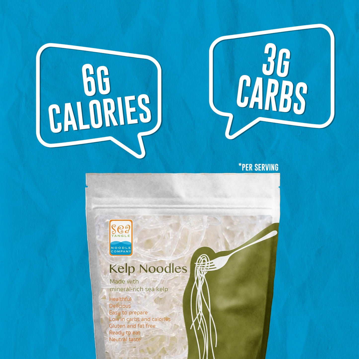 Sea Tangle Organic Green Tea Kelp Noodles (12Oz) - Pack Of 2 - Low Calorie Asian Noodles For Healthy Noodle Dishes - Gluten Free