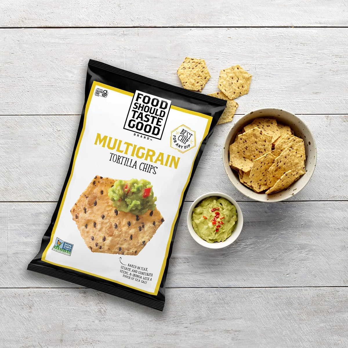Food Should Taste Good Tortilla Chips, 5.5oz, Pack of 6 (Multigrain)