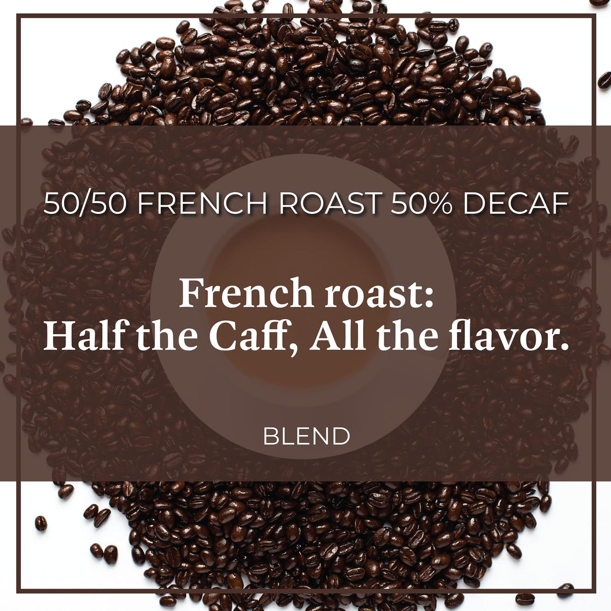 The Bean Organic Coffee Company French Roast 50% Decaf Whole Bean Coffee, 16-Ounce Bag (Pack of 2), USDA Organic Certified