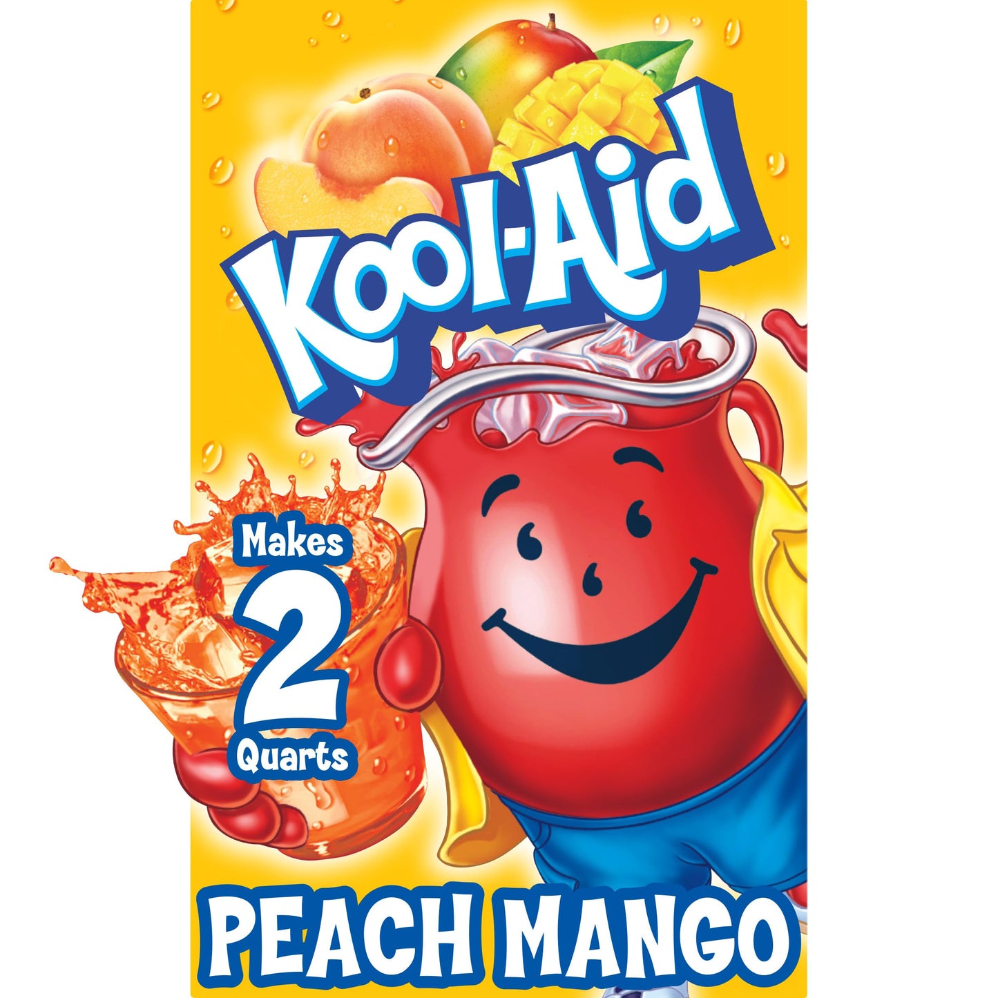 Kool-Aid Powdered Drink Mix, Unsweetened, Caffeine Free, Peach Mango, 192 Count Pitcher Packets