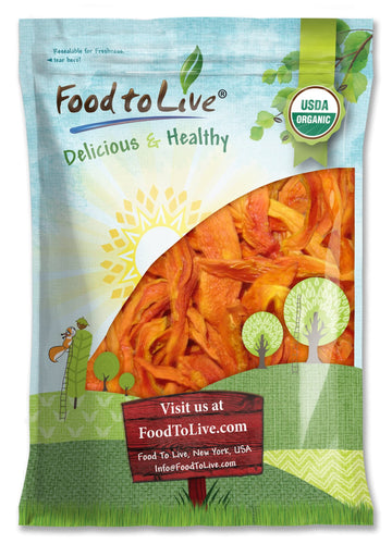 Food To Live Organic Dried Papaya Spears, 4 Pounds Kosher, Unsulfured, Unsweetened, Vegan, Bulk