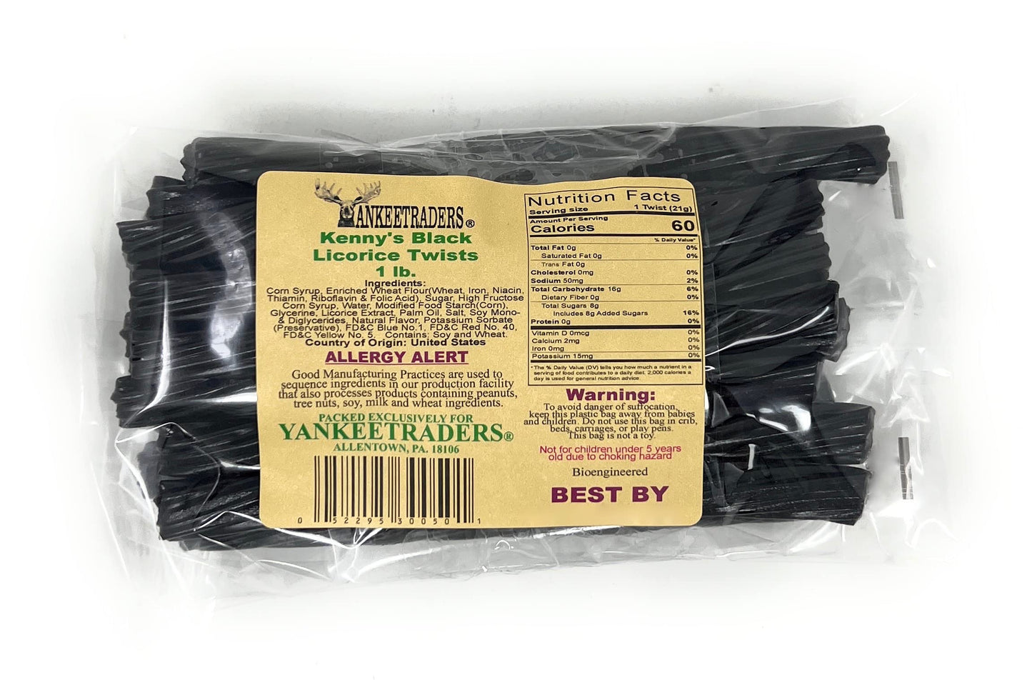 Kennys Licorice Twists, Black, 1 Pound