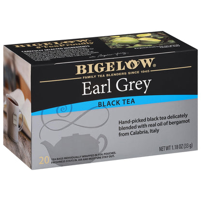 Bigelow Tea Earl Grey Black Tea, Caffeinated Tea, 20 Total Tea Bags (Pack of 1)