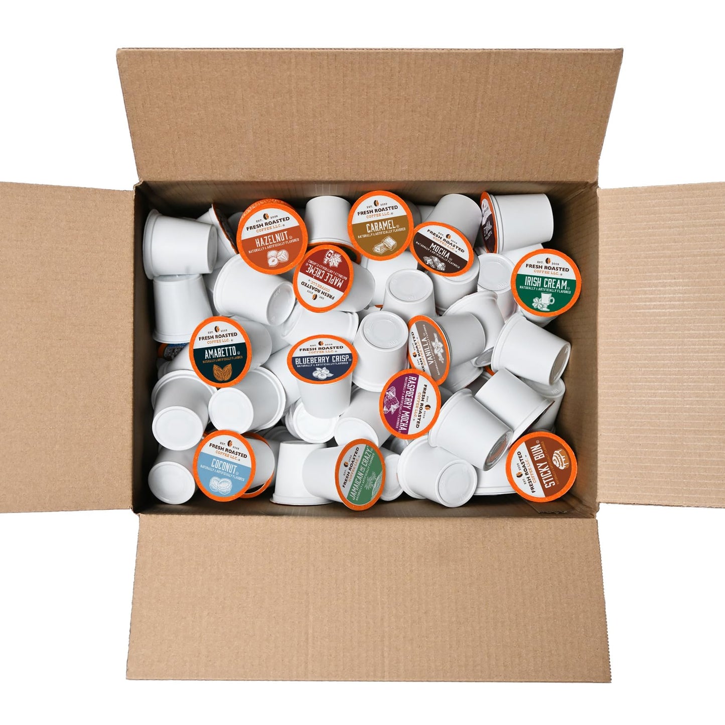 Fresh Roasted Coffee Dynamite Dozen Flavored K-Cup Compatible Variety Pack, 144 Count