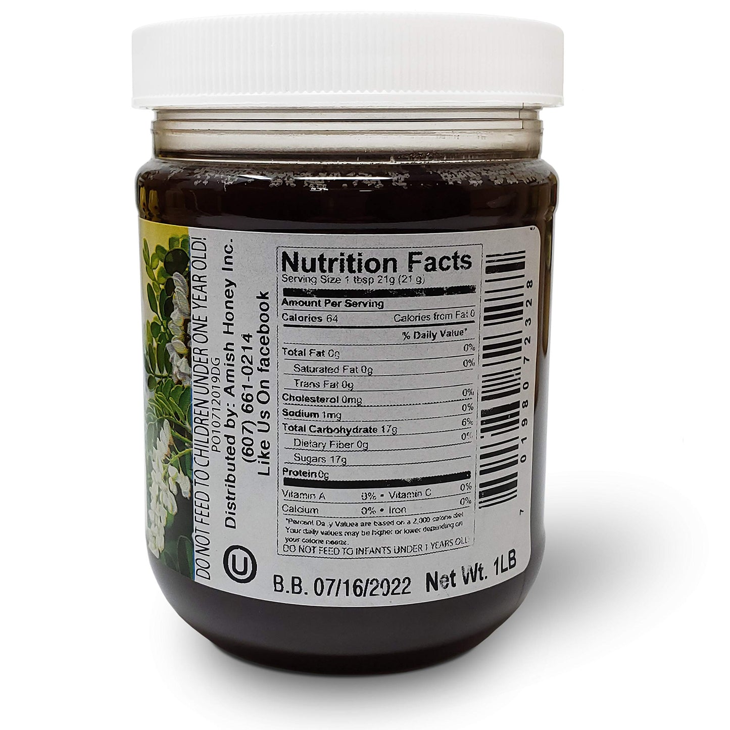 Goshen Honey Raw Buckwheat Dark Honey - Unfiltered, Pure & Natural - 16 Oz