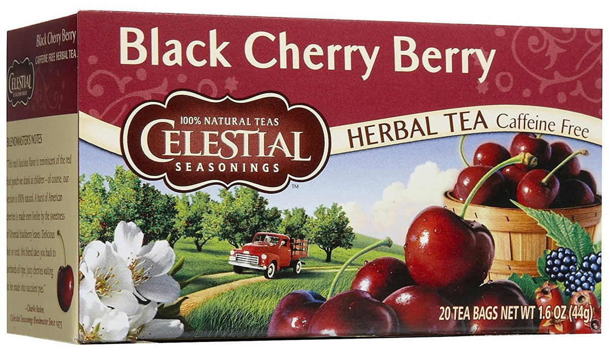 Celestial Seasonings Black Cherry Berry Tea Bags - 20 Ct - 6 Pk