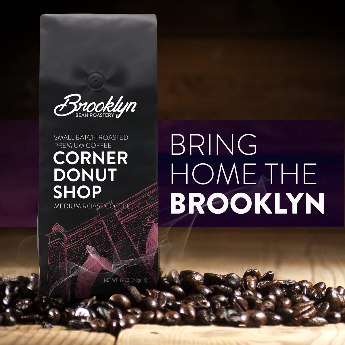 Brooklyn Beans Bagged Ground Coffee Variety Pack Light Medium Dark Roast And Flavored Assorted Gift Sampler 12 Oz Pack , 72 Ounc