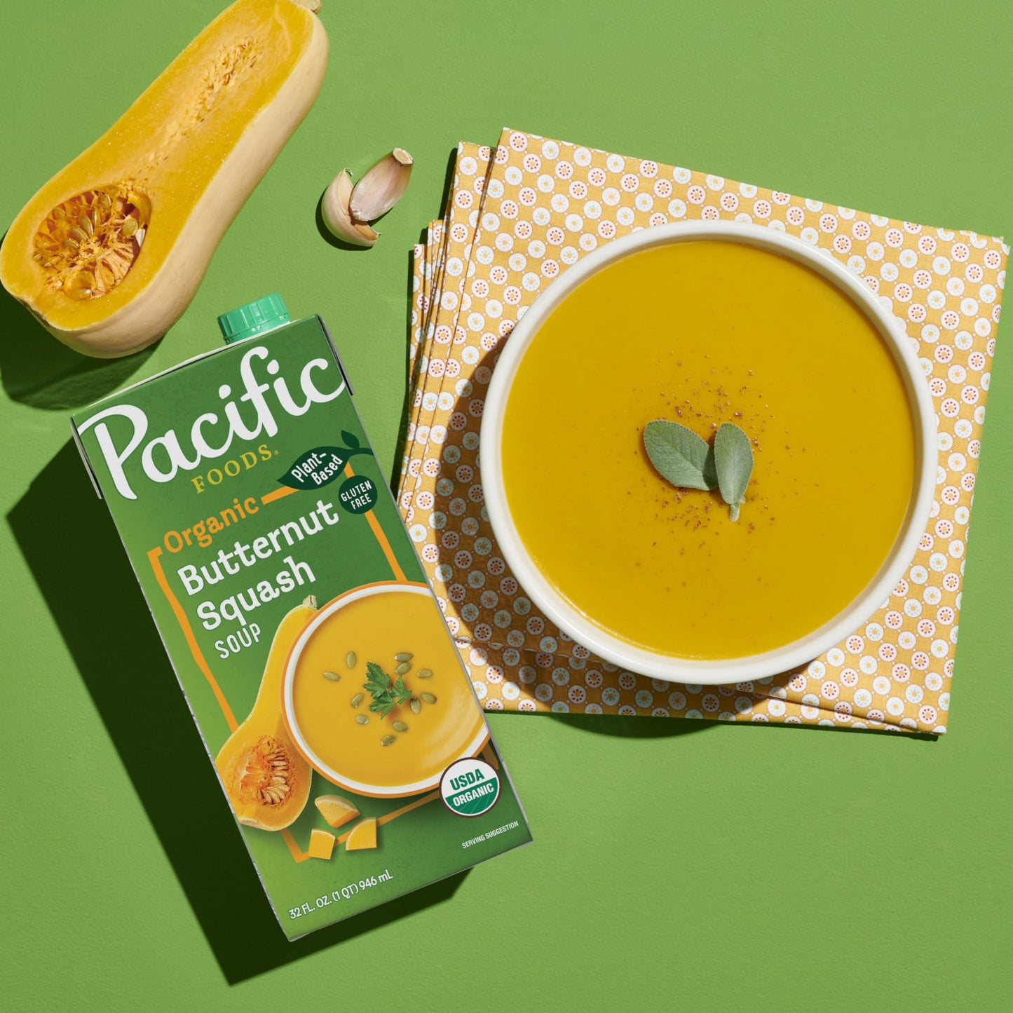 Pacific Foods Organic Butternut Squash Soup, 32 Oz Carton (12 Pack)