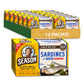 Season Sardines in Water - No Salt Added, Wild Caught, 22g of Protein, Keto Snacks, More Omega 3 s Than Tuna, Kosher, High in C