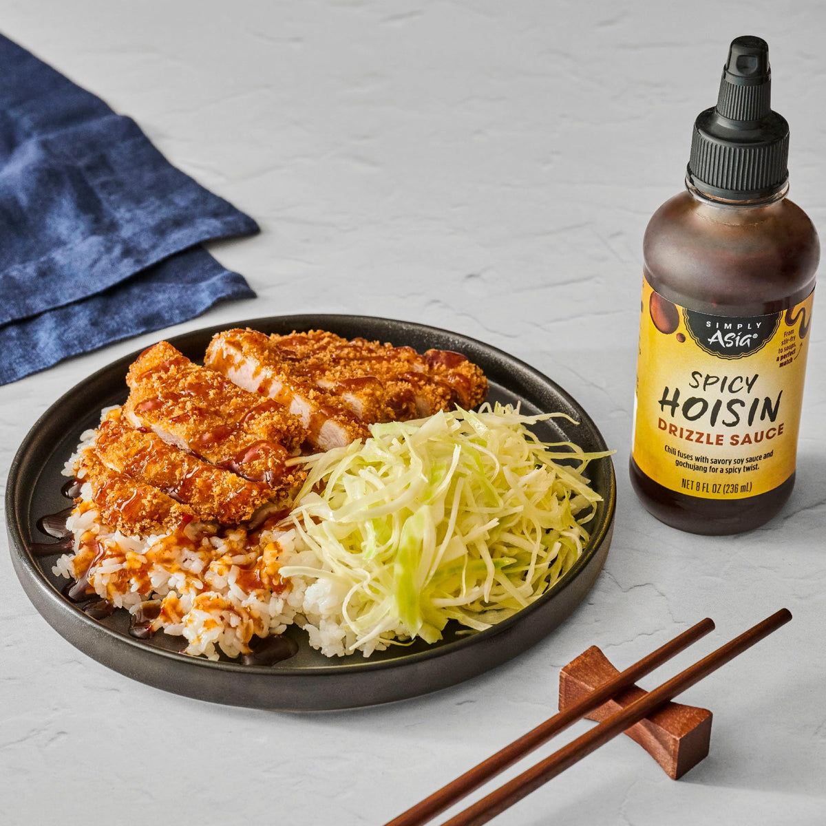 Simply Asia Drizzle Sauce, Spicy Hoisin, Savory, Spicy & Sweet Condiment Sauce For Drizzling On Noodles, Rice Bowls, Stir-Fry, S