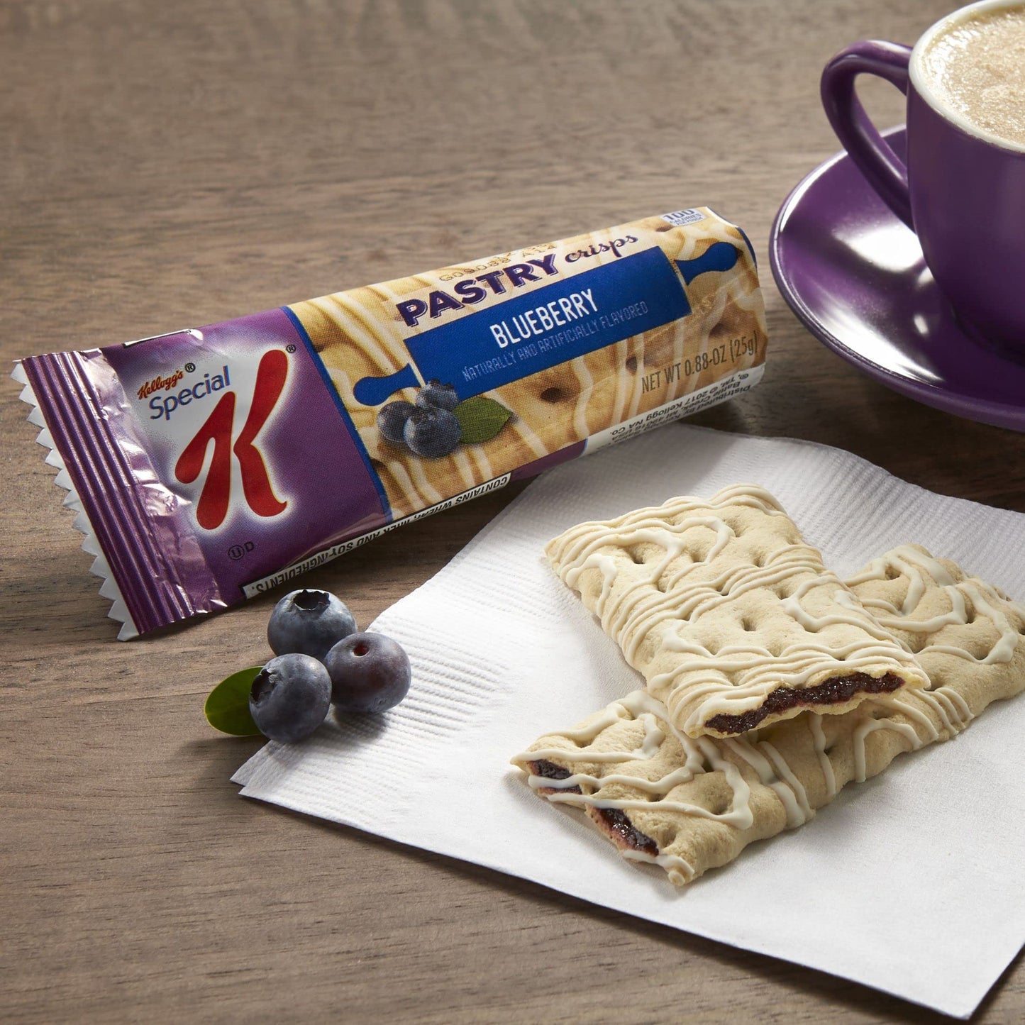 Special K Breakfast Bars, 100 Calorie Pastry Crisps, Blueberry, 5.28 Ounce (Pack of 8), Model 3800016772