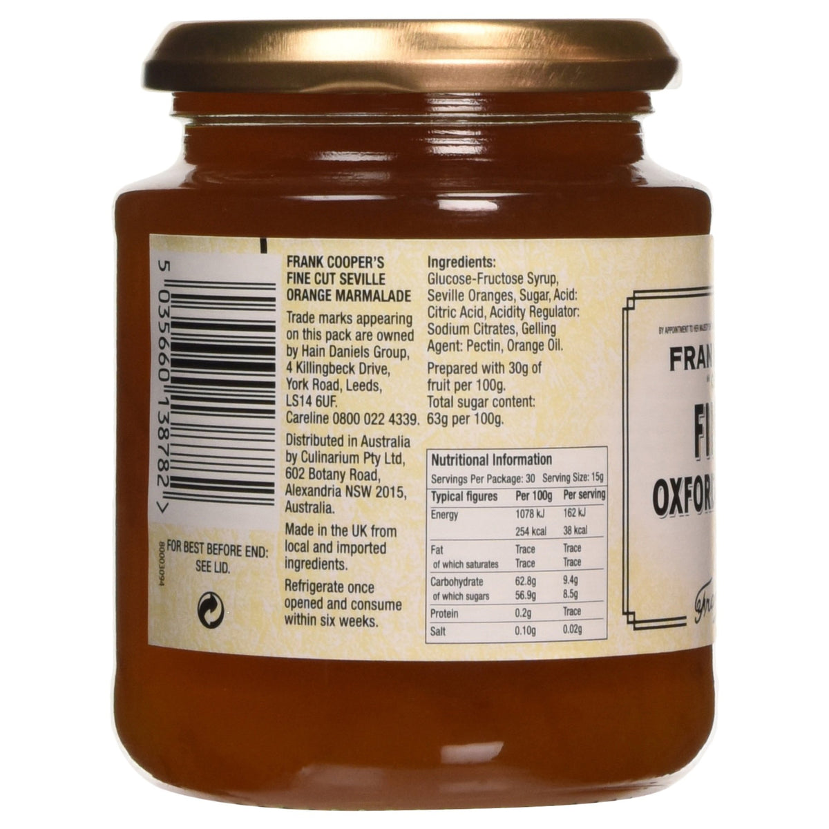 Frank Cooper's - Fine Cut Oxford Marmalade - 454g