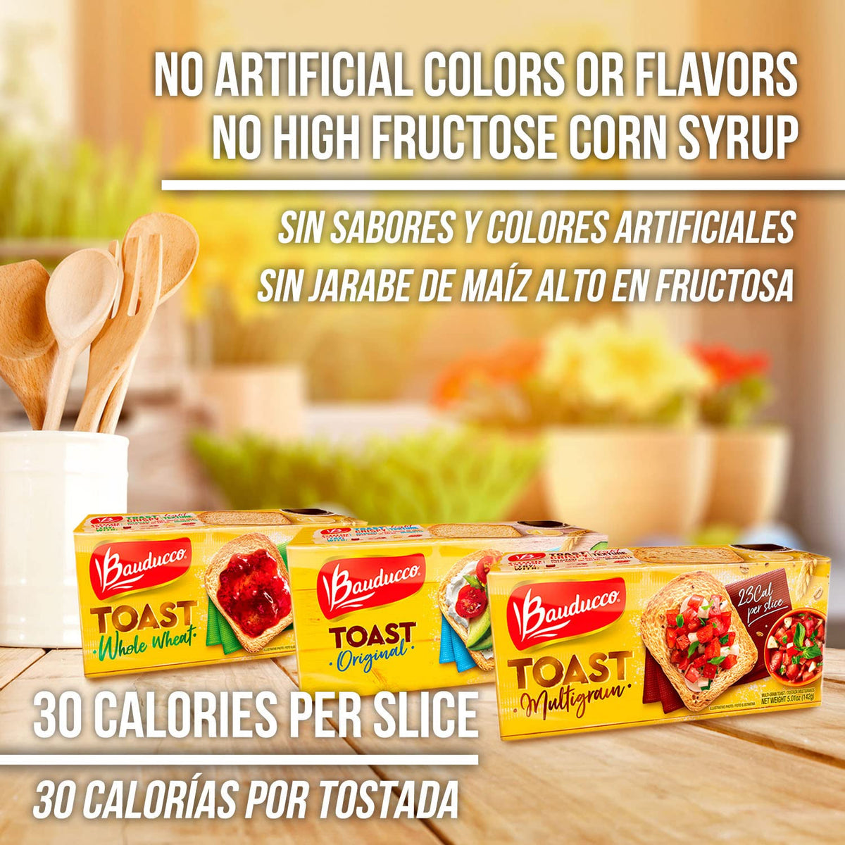 Bauducco Original Toast - Delicious, Light & Crispy Toasted Bread - Ready-to-Eat Breakfast Toast & Sandwich Bread - No Artificia