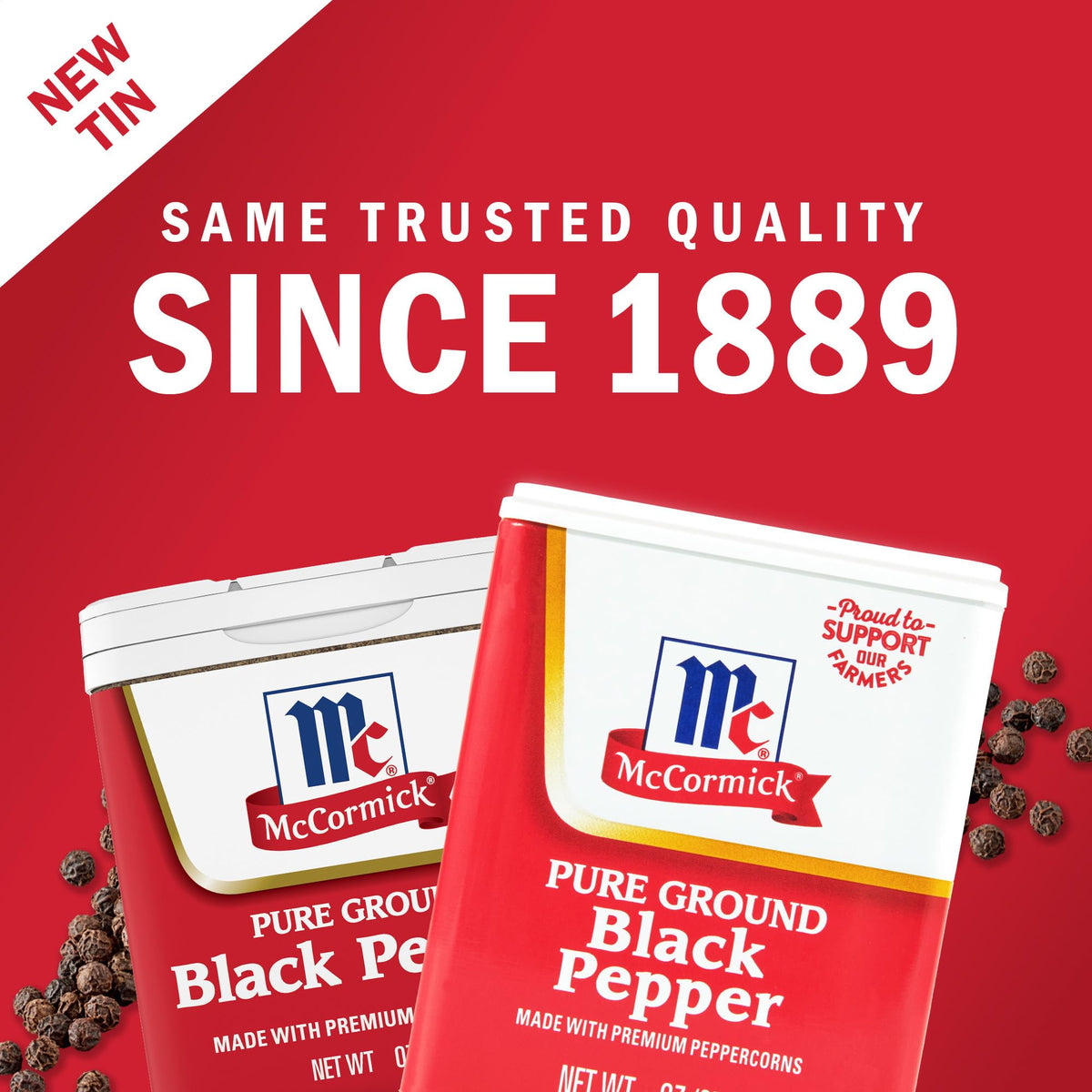 McCormick Pure Ground Black Pepper, 6 oz, 100% Pure, Pack of 1