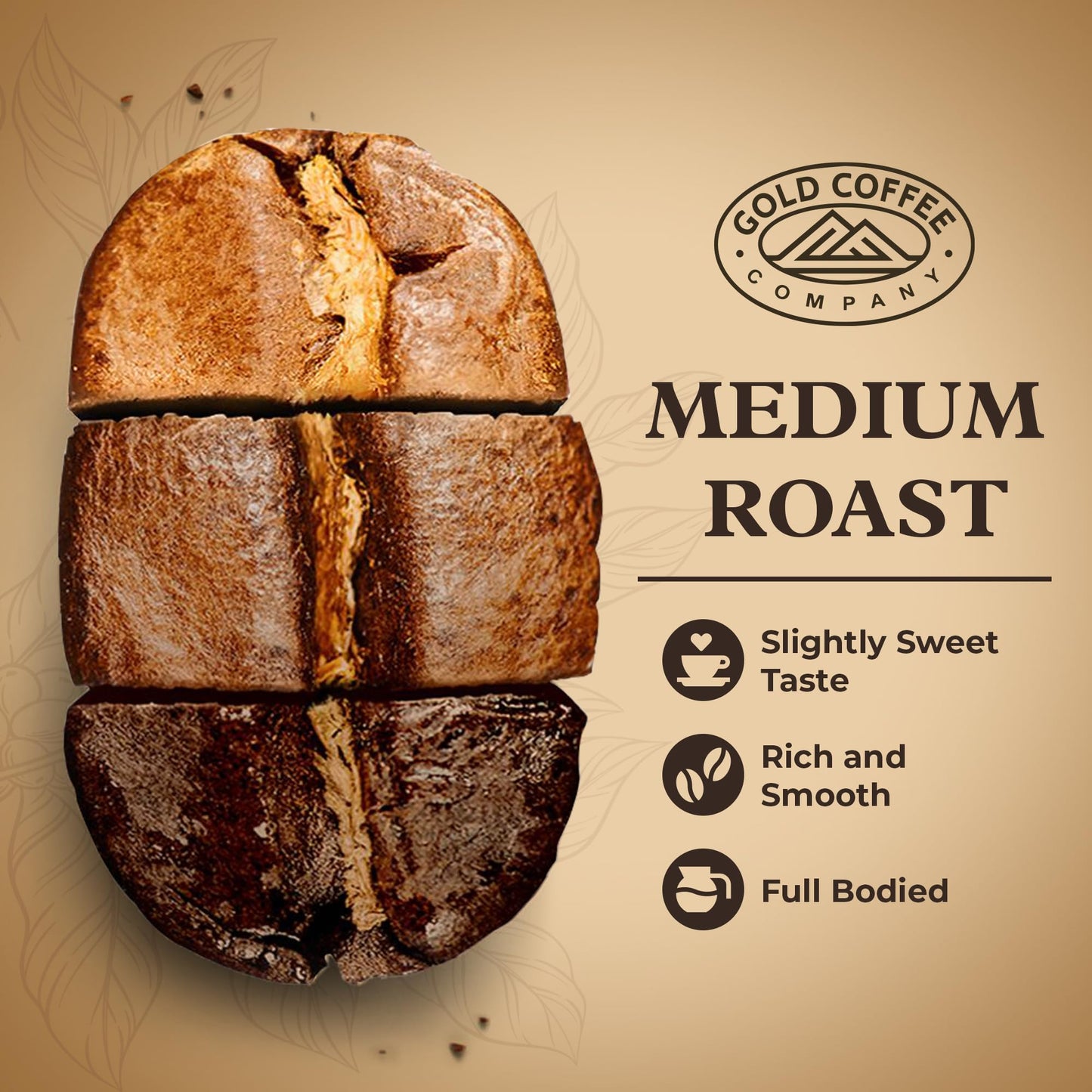 Gold Coffee Kanaloa Blend: Medium Roast Whole Bean Coffee 2lbs (Pack of 1) - Coffee Beans with Smooth  Refreshing  and Deliciously Complex with Milk Chocolate  Floral Honey  and Sweet Lemon Notes