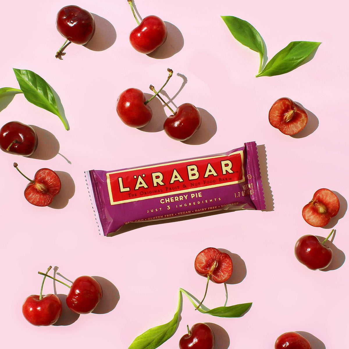Larabar Cherry Pie, Gluten Free Vegan Fruit & Nut Bars, 1.7 Oz Bars, 8 Ct