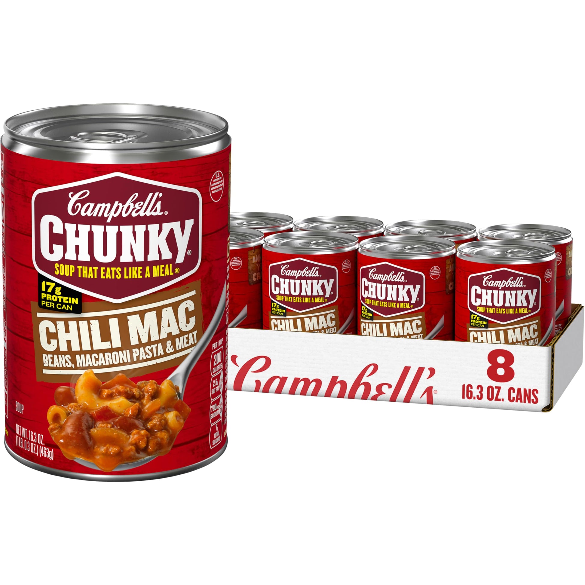 Campbell s Chunky Soup, Chili Mac, 16.3 Oz Can (Case of 8)