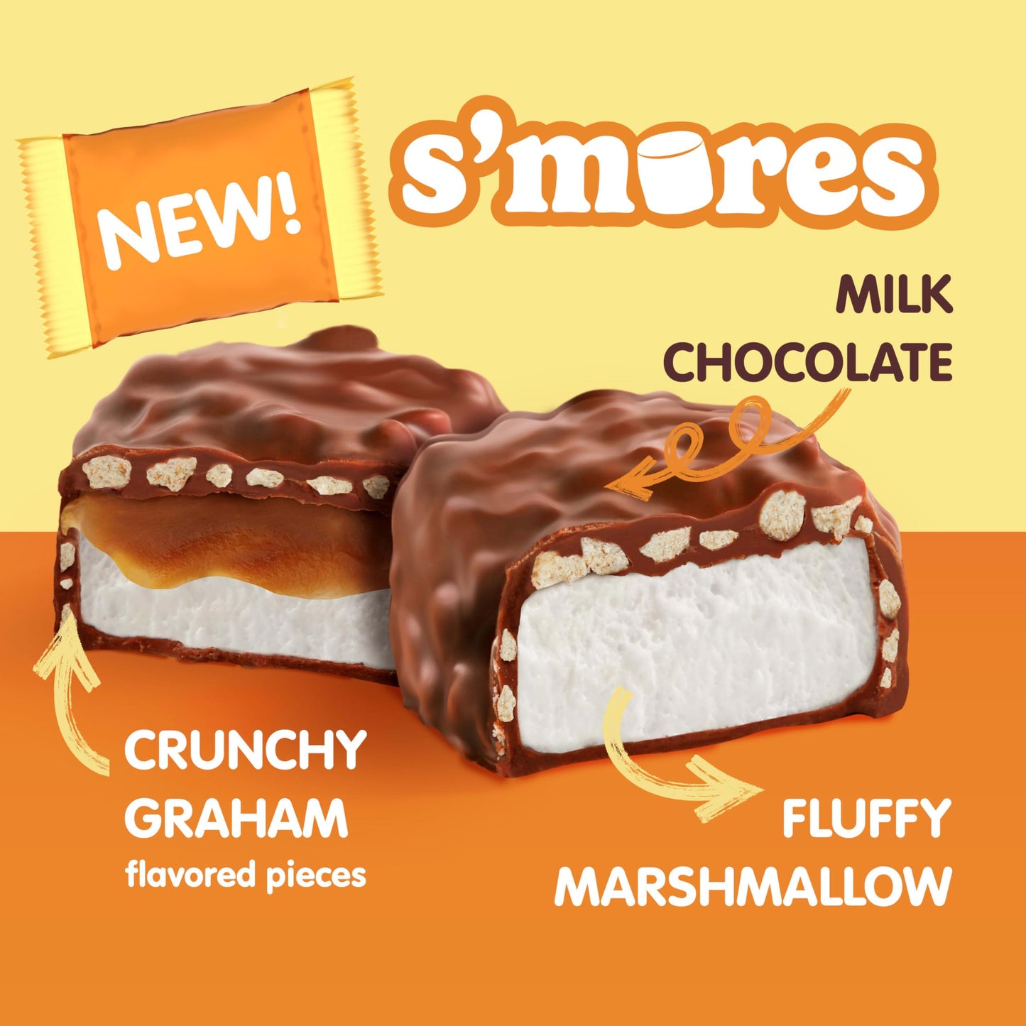 WHITMANS SMores Caramel Milk Chocolate Candy, Bag 7.3. oz (10 pieces)