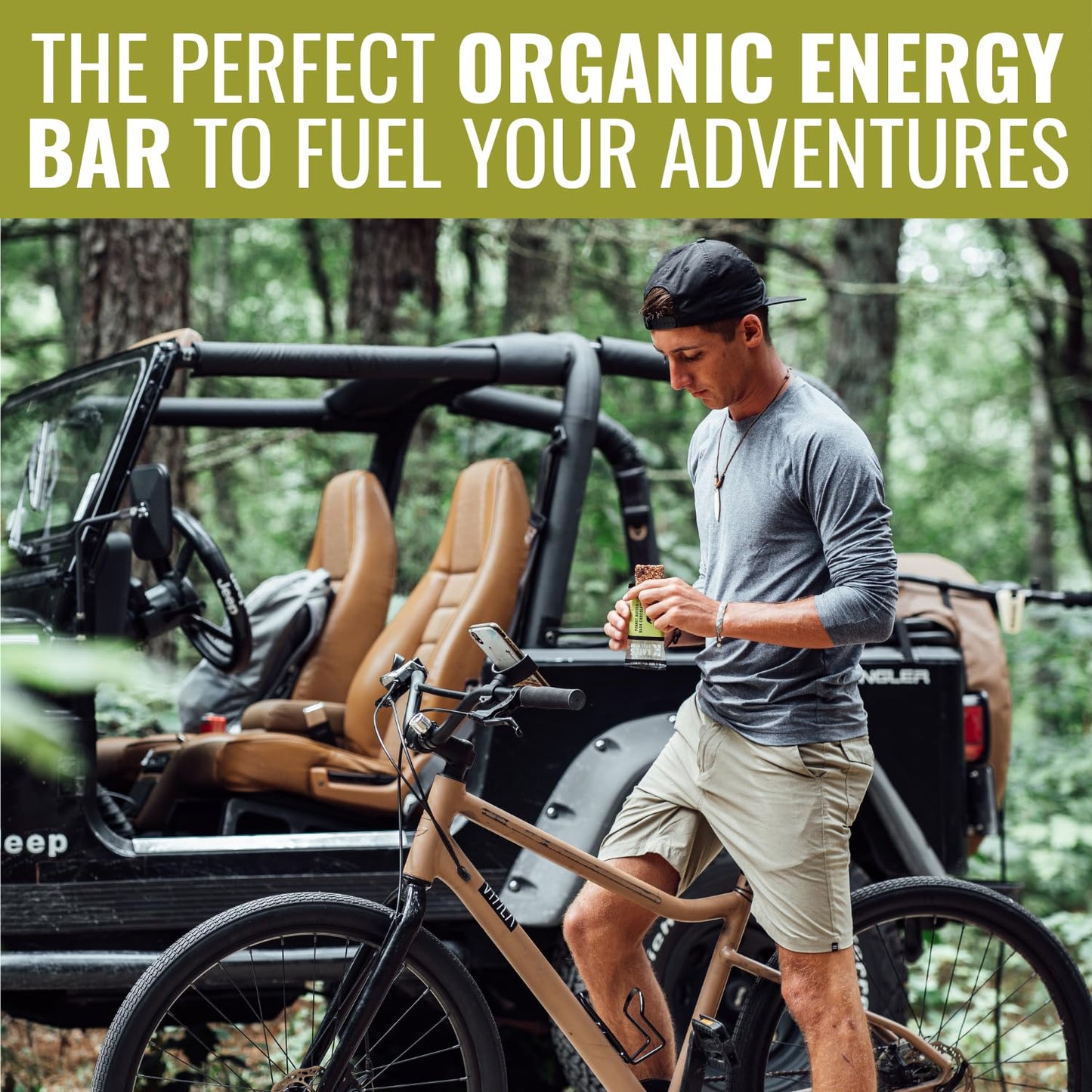 Kates Real Food Organic Energy Bars, Non-GMO, All-Natural Ingredients, Gluten-Free and Soy-Free Healthy Snack with Natural Flavo