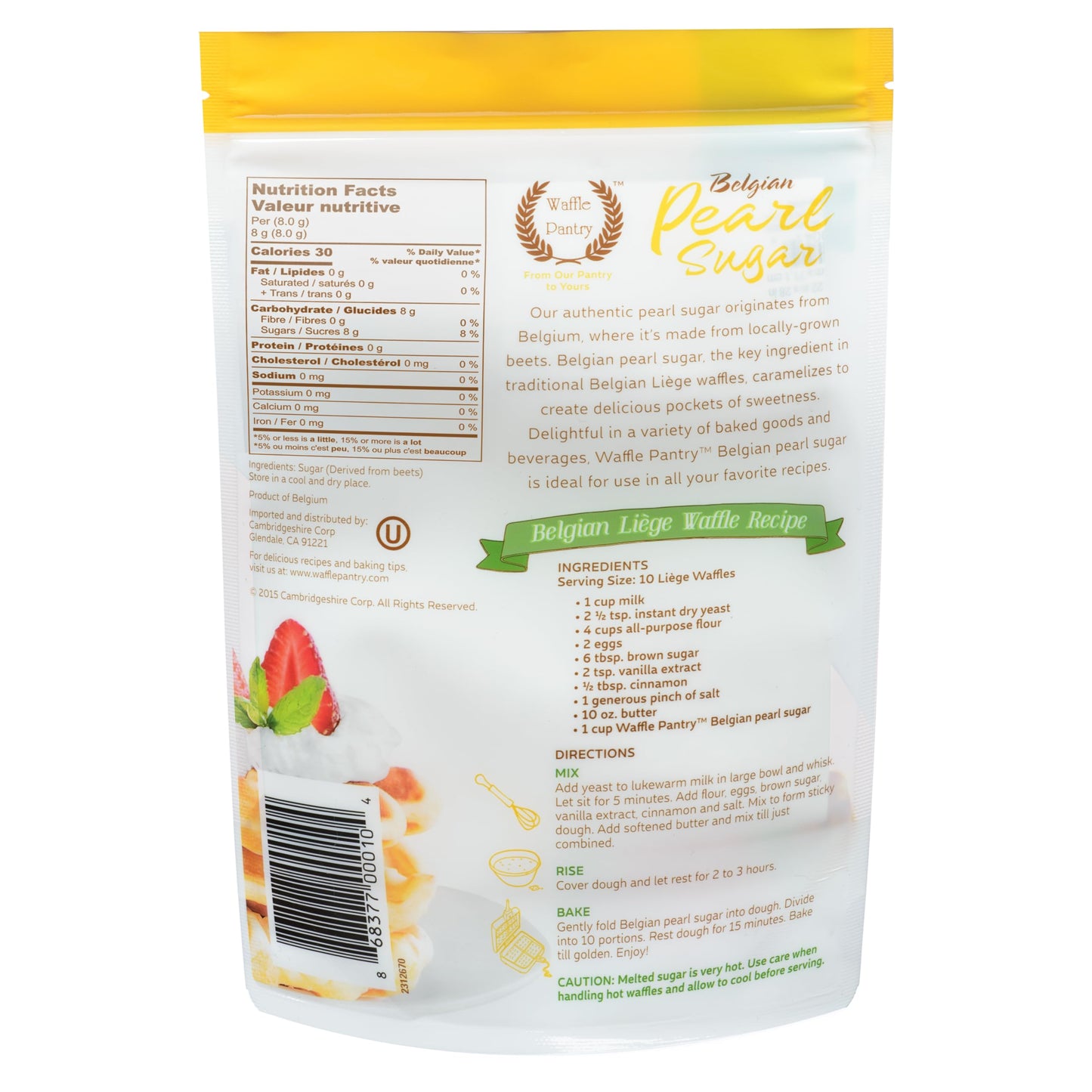 Waffle Pantry Belgian Pearl Sugar, 16 oz