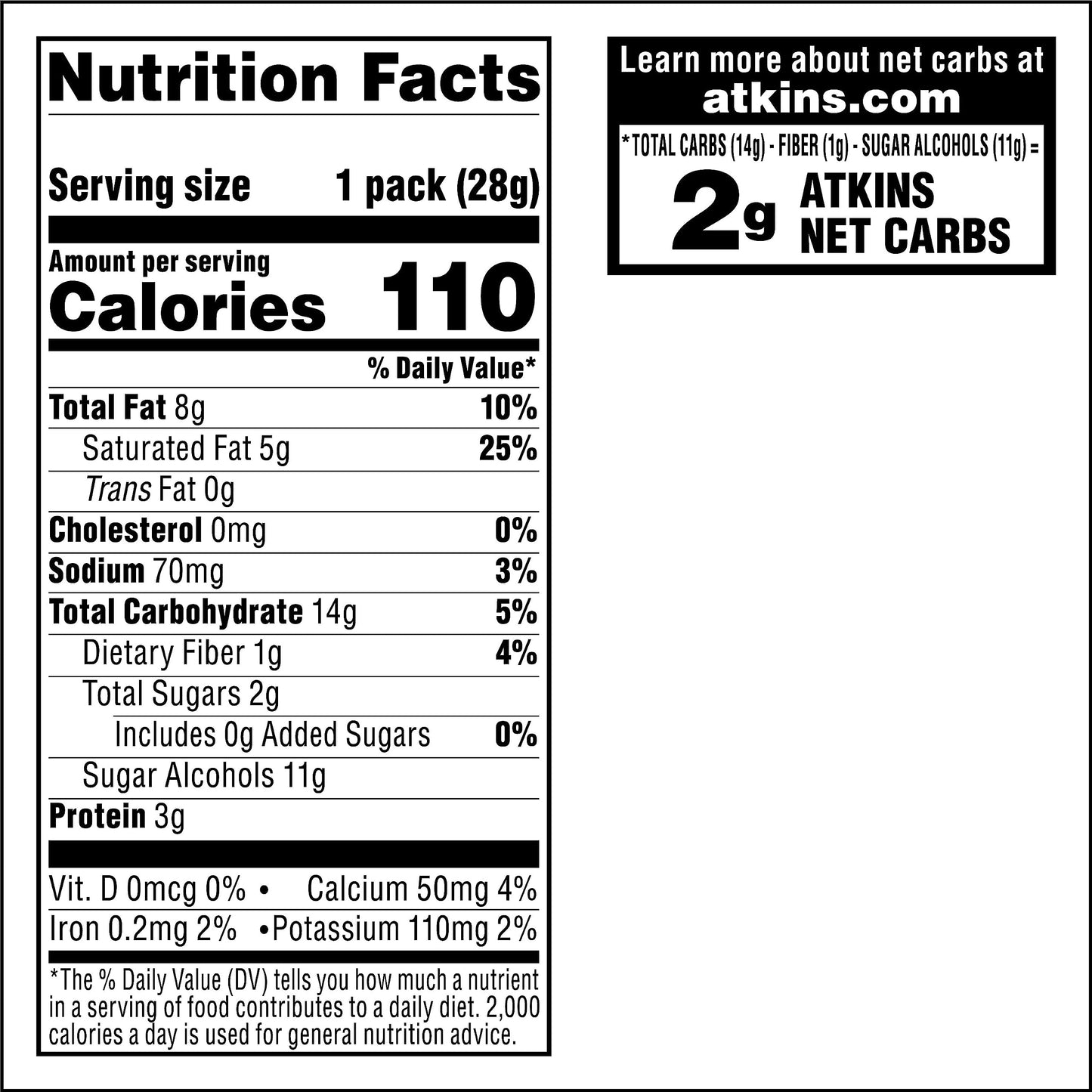 Atkins Endulge Treat, Peanut Butter Candies, 2g Net Carbs, 2g Sugar, Creamy Peanut Butter Filling, Low Carb, Low Sugar, 4 Packs